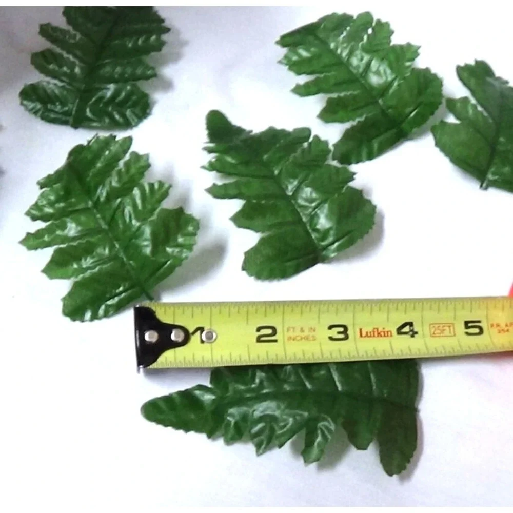 Leaves Leather Leaf or Baker Fern 100 Artificial Fern Leaves #193